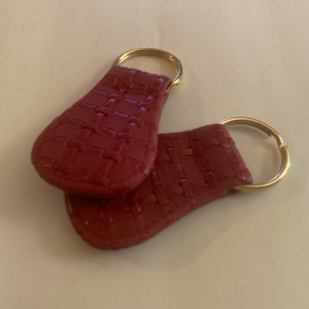 Longaberger basket weave lot of 2 keychain new - Picture 5 of 6